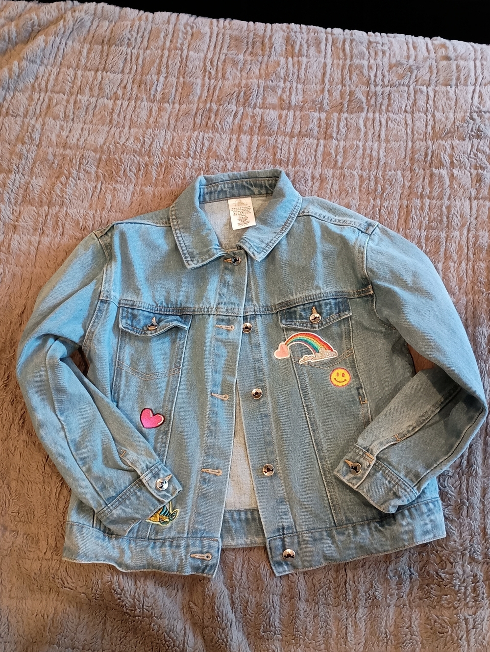 Disney Girls Jean Jacket Castle Flounder